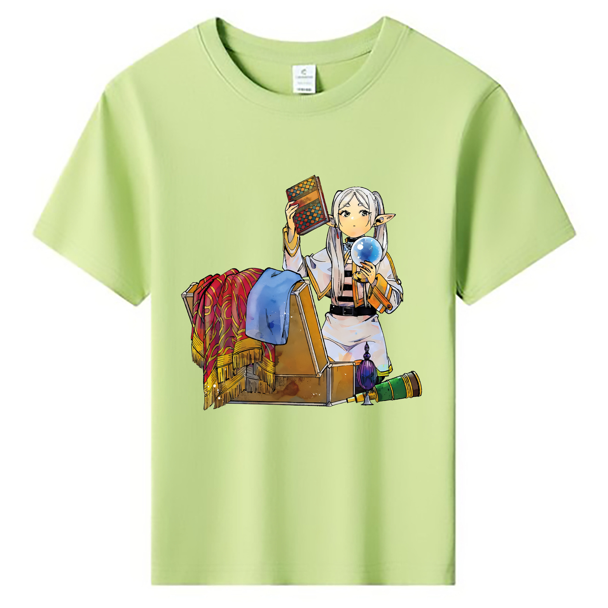 （画像用） 葬送のフリーレン Frieren 綿100％キッズTシャツ（フロントプリント）